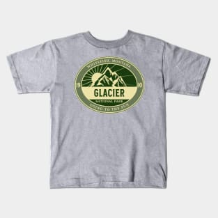 Glacier National Park, Est. 1910.  Whitefish, Montana, Going to the Sun Kids T-Shirt